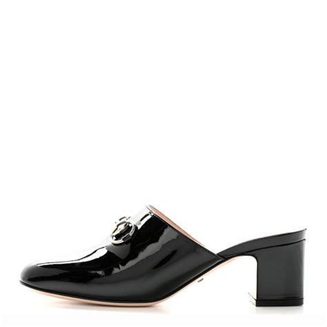 gucci lexi mules|GUCCI Patent Lexi Horsebit Mules 36.5 Black .